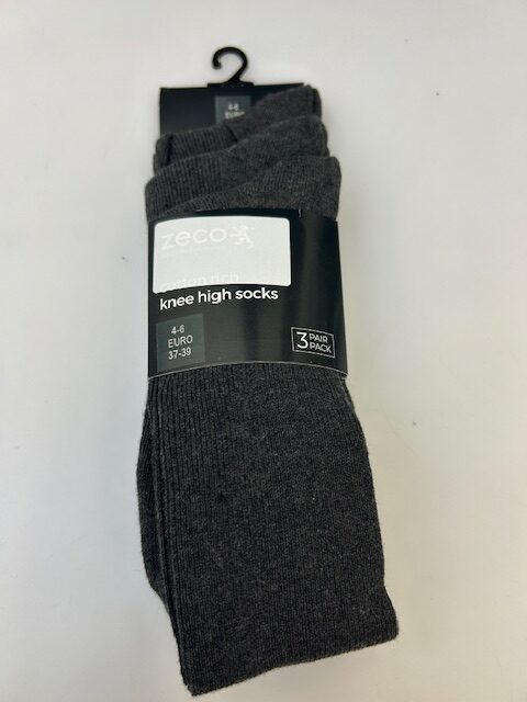 3pack kniekous grijs