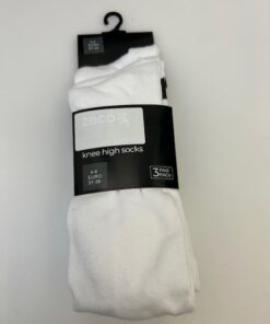 3-PACK KNEESOCKS WHITE